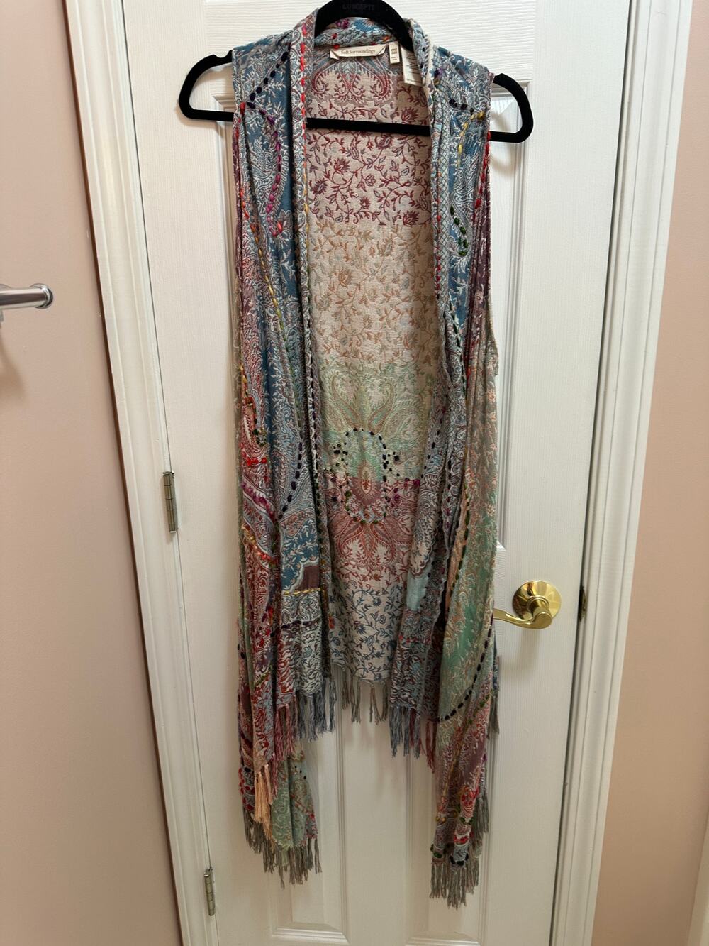 Soft Surroundings Vest/Sleeveless Duster One Size Boho